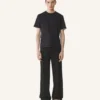 Cotton T-Shirt with Silk Detail Cotton T-Shirt with Silk Detail