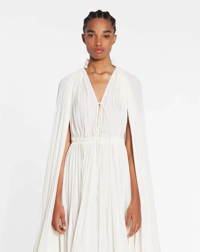 Long Charmeuse Ruffle Dress Long Charmeuse Ruffle Dress