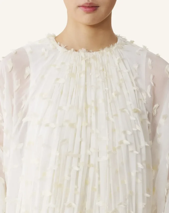 Long Dress in Plumetis Silk Long Dress in Plumetis Silk