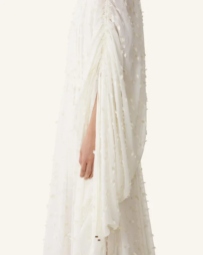 Long Dress in Plumetis Silk Long Dress in Plumetis Silk