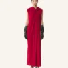 Long Knotted Dress in Satin Long Knotted Dress in Satin