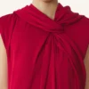 Long Knotted Dress in Satin Long Knotted Dress in Satin
