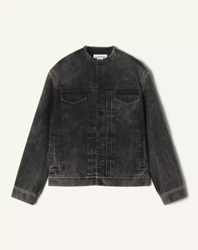 Loose Fit Washed Denim Jacket Loose Fit Washed Denim Jacket