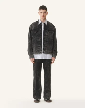 Loose Fit Washed Denim Jacket