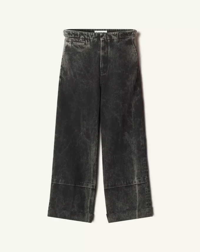 Loose Fit Washed Denim Pants Loose Fit Washed Denim Pants