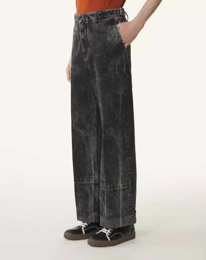 Loose Fit Washed Denim Pants Loose Fit Washed Denim Pants