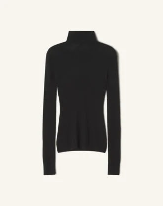 Merino Wool and Silk Turtleneck Sweater
