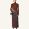 Straight Skirt in Cotton and Viscose Straight Skirt in Cotton and Viscose