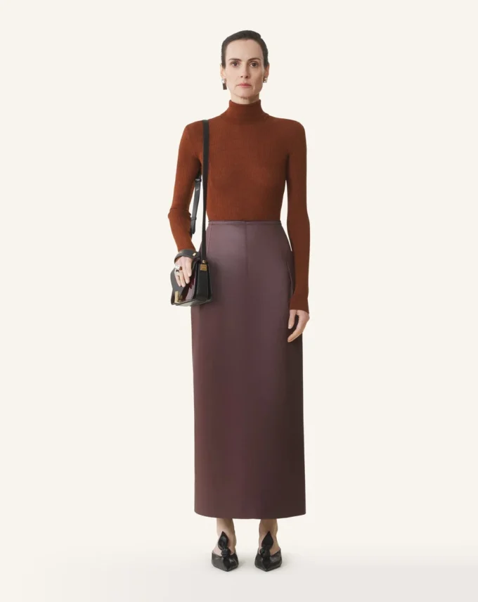 Straight Skirt in Cotton and Viscose Straight Skirt in Cotton and Viscose