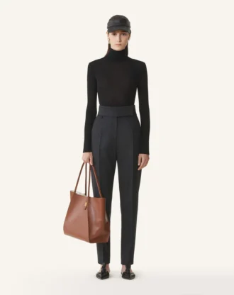 Merino Wool and Silk Turtleneck Sweater