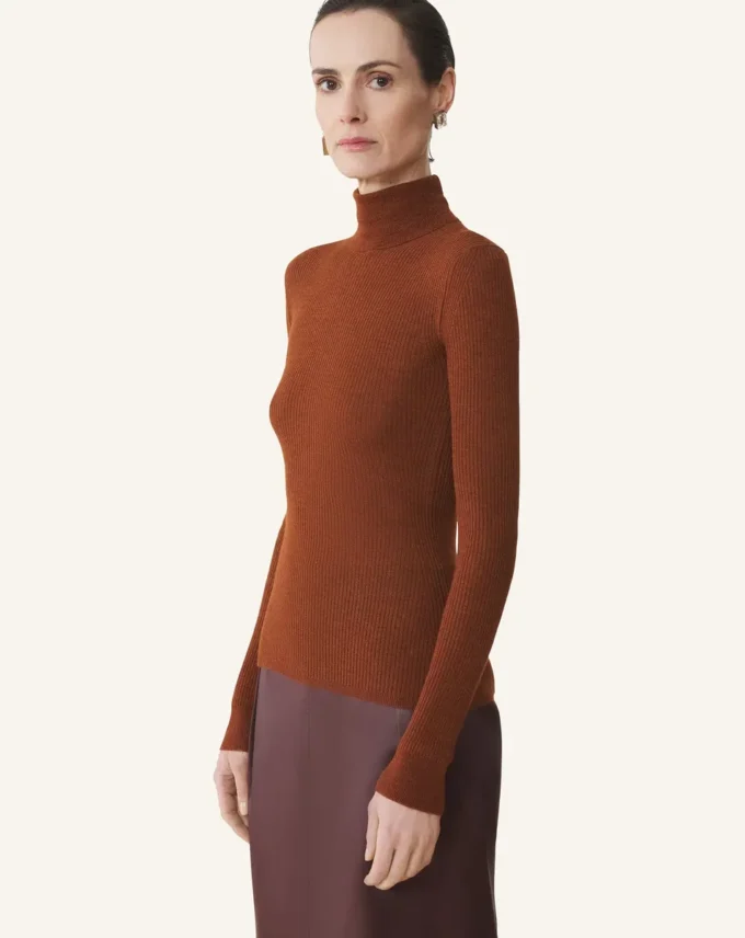 Merino Wool and Silk Turtleneck Sweater Merino Wool and Silk Turtleneck Sweater