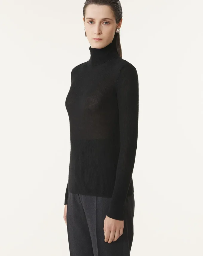 Merino Wool and Silk Turtleneck Sweater Merino Wool and Silk Turtleneck Sweater