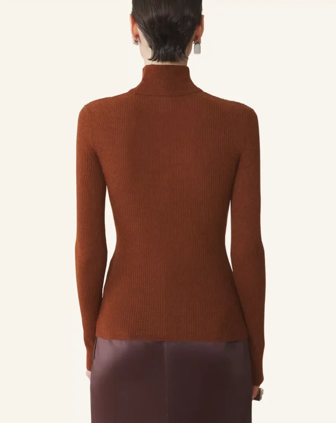 Merino Wool and Silk Turtleneck Sweater Merino Wool and Silk Turtleneck Sweater