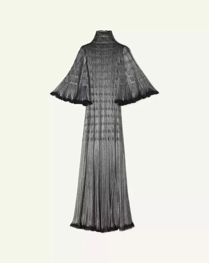 Midi Dress in Metallic Viscose Midi Dress in Metallic Viscose