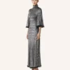 Midi Dress in Metallic Viscose Midi Dress in Metallic Viscose