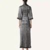 Midi Dress in Metallic Viscose Midi Dress in Metallic Viscose