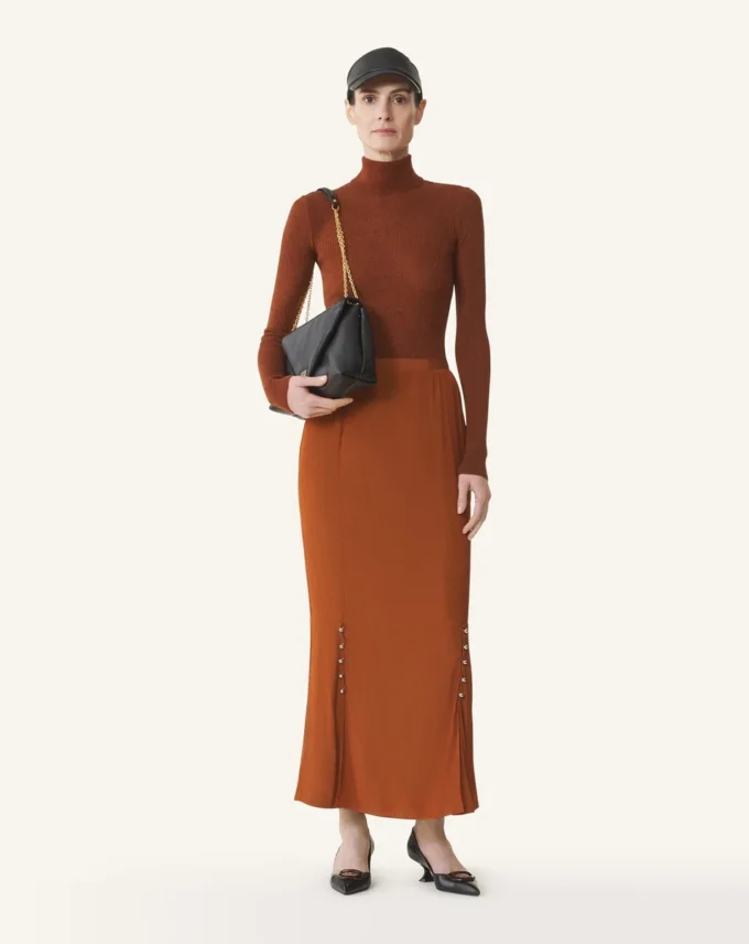 Midi Skirt in Charmeuse Midi Skirt in Charmeuse