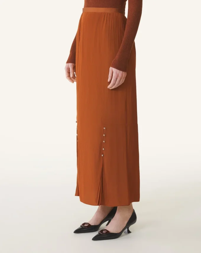 Midi Skirt in Charmeuse Midi Skirt in Charmeuse