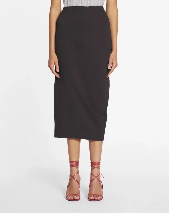 Midi Skirt in Wool and Viscose Midi Skirt in Wool and Viscose
