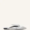 Midnight Step Bow Mule in Metallic Leather
