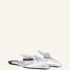 Midnight Step Bow Mule in Metallic Leather