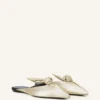 Midnight Step Bow Mule in Metallic Leather