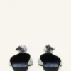 Midnight Step Bow Mule in Metallic Leather
