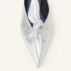 Midnight Step Bow Mule in Metallic Leather