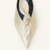 Midnight Step Bow Mule in Metallic Leather