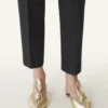 Midnight Step Bow Mule in Metallic Leather