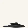 Midnight Step Leather Bow Mule