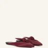 Midnight Step Leather Bow Mule