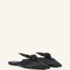 Midnight Step Leather Bow Mule