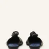 Midnight Step Leather Bow Mule