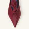 Midnight Step Leather Bow Mule