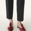 Midnight Step Leather Bow Mule