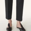 Midnight Step Leather Bow Mule