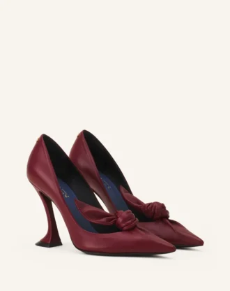 Midnight Step Leather Bow Pump Midnight Step Leather Bow Pump