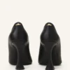 Midnight Step Leather Bow Pump