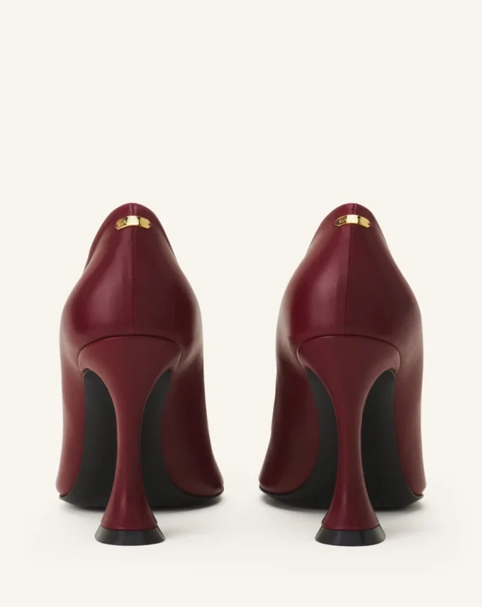 Midnight Step Leather Bow Pump