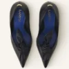 Midnight Step Leather Bow Pump