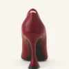 Midnight Step Leather Bow Pump
