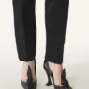 Midnight Step Leather Bow Pump