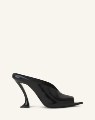 Midnight Step Mule in Patent Leather