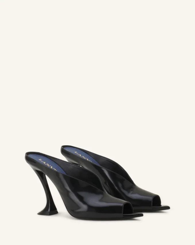 Midnight Step Mule in Patent Leather Midnight Step Mule in Patent Leather