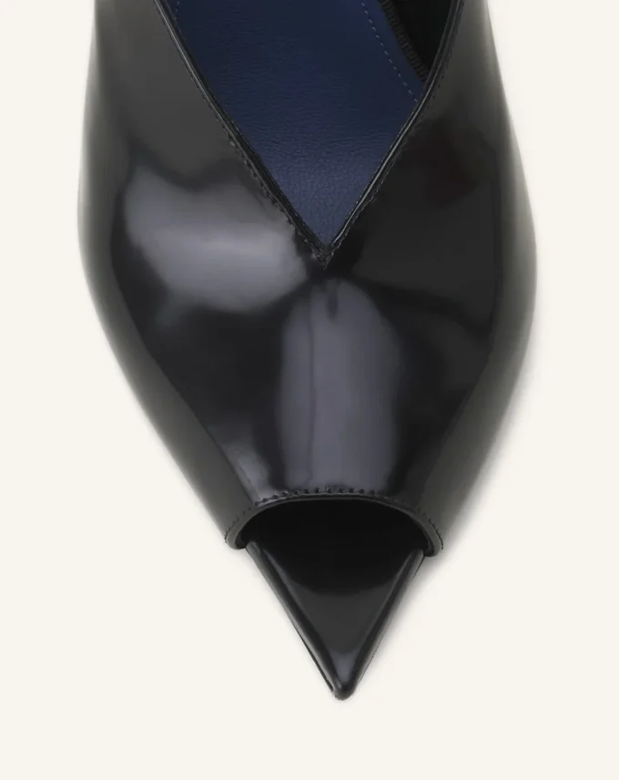 Midnight Step Mule in Patent Leather Midnight Step Mule in Patent Leather