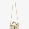 Nano Pencil Cat Bag in Crackled Metallic Leather