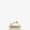 Nano Pencil Cat Bag in Crackled Metallic Leather