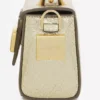 Nano Pencil Cat Bag in Crackled Metallic Leather