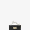 Nano Pencil Cat Bag in Leather and Rhinestone